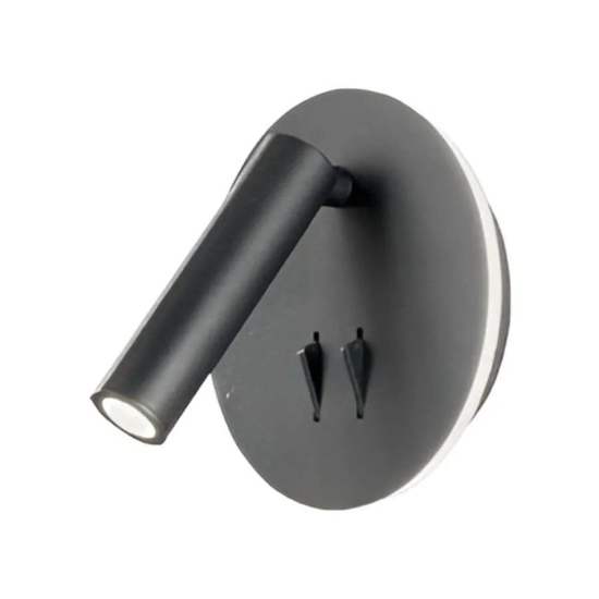 Ap sella ondaluce applique led orientabile nero squadrato Ap sella ondaluce applique led orientabile nero squadrato