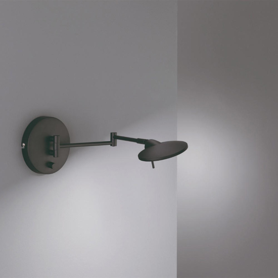 Applique camera da letto moderna orientabile led 3000k nero opaco Applique camera da letto moderna orientabile led 3000k nero opaco