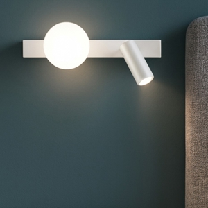 Ping pong ap ideal lux applique comodino camera da letto bianca