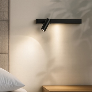 Bonne nuit-2 ap ideal lux applique camera da letto nera orientabile