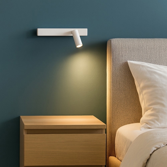Bonne nuit-2 ap ideal lux applique comodino camera da letto bianca