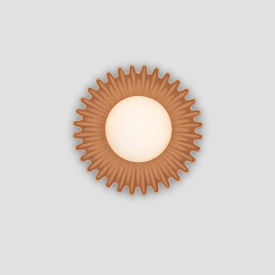Applique per camera da letto ceramica caramello boccia vetro