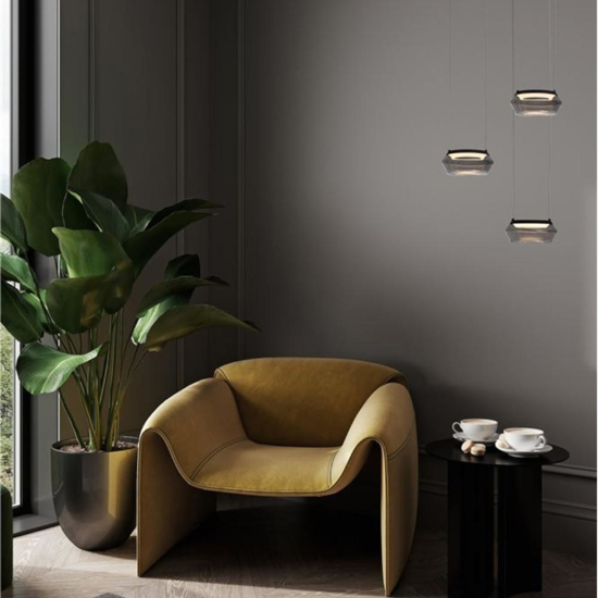 Lampada a sospensione per comodino camera da letto moderna led 3000k