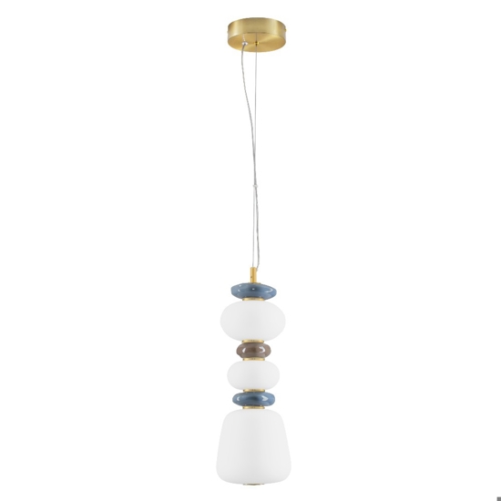Lampada a sospensione da cucina design originale in porcellana e vetro