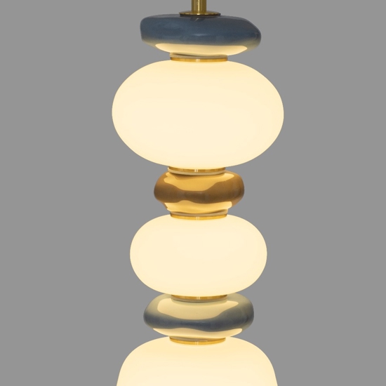 Lampada a sospensione da cucina design originale in porcellana e vetro