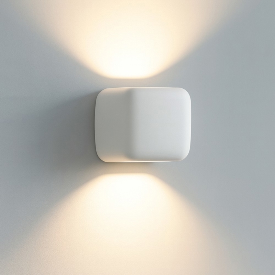 Gea luce babol applique camera da letto cubico bianco