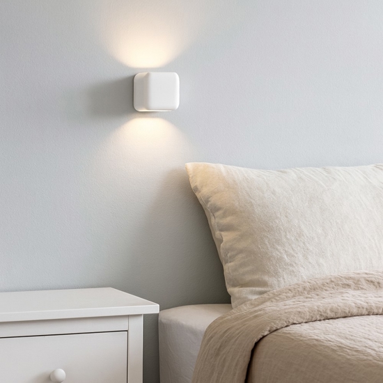 Gea luce babol applique camera da letto cubico bianco