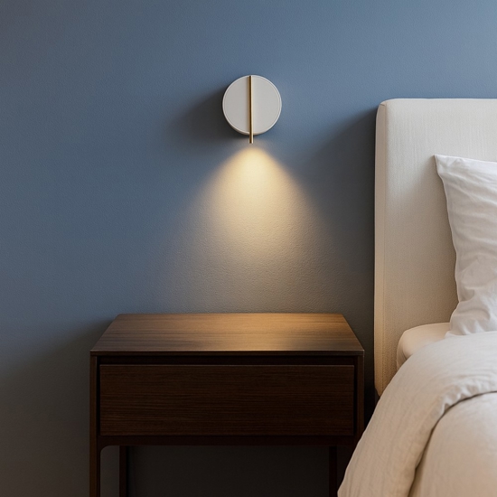 Maytoni nuance applique da comodino led 3w 3000k bianco tondo