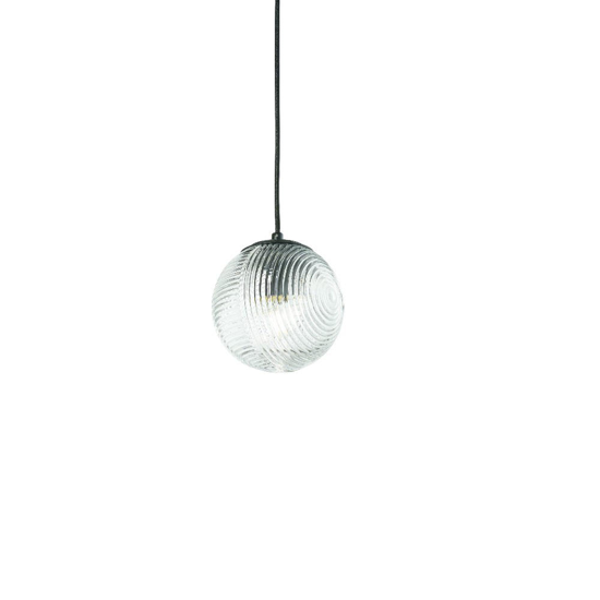 Ondaluce bella lampada a sospensione sfera vetro trasparente 24cm