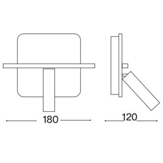 Ideal lux piano ap applique doppia luce led 3000k orientabile Ideal lux piano ap applique doppia luce led 3000k orientabile