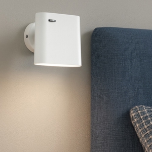 Applique per comodino camera da letto bianco 6w 2700k orientabile