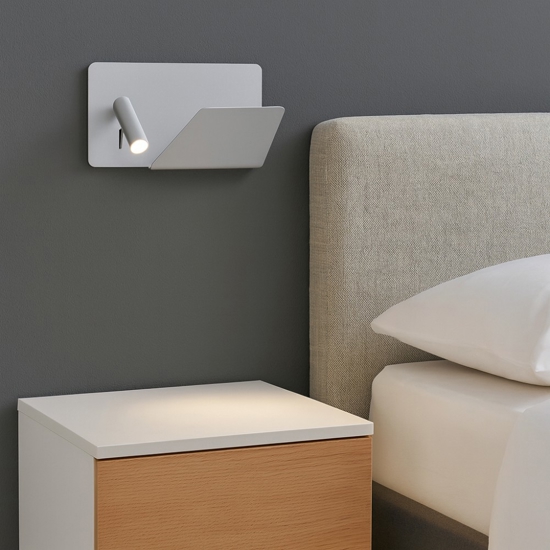 Applique per comodino camera da letto moderna grigio presa usb destra Applique per comodino camera da letto moderna grigio presa usb destra