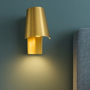 Applique oro orientabile moderna per comodino camera da letto