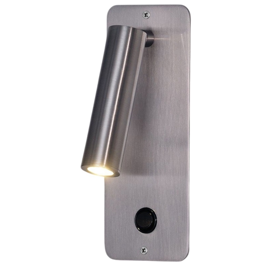 Applique da incasso per comodino camera da letto 3w 3000k grigio