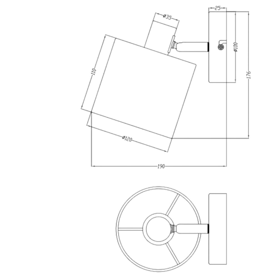 Applique orientabile per comodino nichel paralume in tessuto Applique orientabile per comodino nichel paralume in tessuto