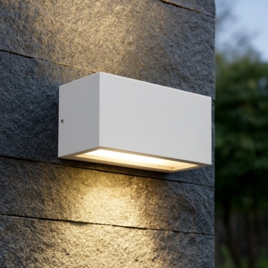 Isyluce applique da esterno moderna bianco rettangolare