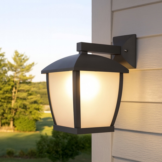 Applique lanterna per esterno ip44 grigio antracite