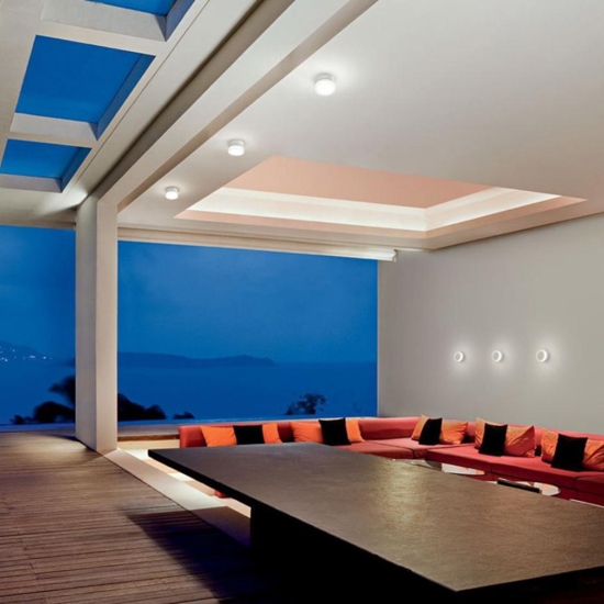 Linea light chobin65 applique da esterno bianca