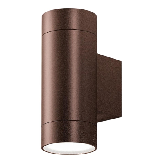 Applique per esterno moderno cilindro marrone gea luce