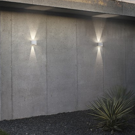 Applique per esterno ip54 bianca 10w led 4000k gea luce