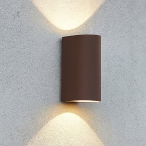 Applique da esterno 2 luci marrone corten gea luce