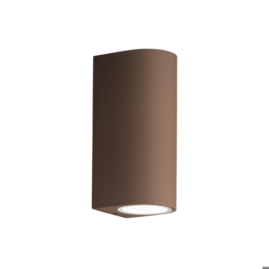 Applique da esterno 2 luci marrone corten gea luce