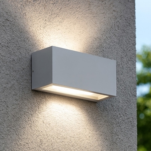 Applique per esterno grigio rettangolare 