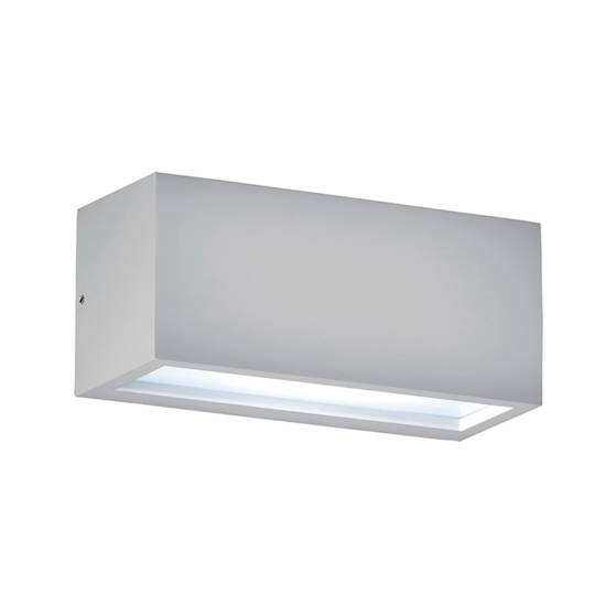 Applique per esterno grigio rettangolare 