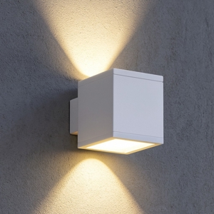 Ideal lux snif ap1 square applique da esterno cubo bianco