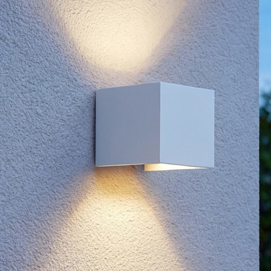 Ap cube ondaluce applique led da esterno bianca Ap cube ondaluce applique led da esterno bianca