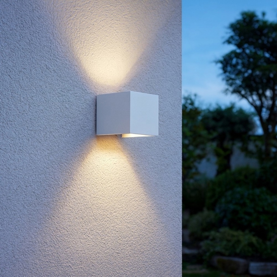 Ap cube ondaluce applique led da esterno bianca Ap cube ondaluce applique led da esterno bianca