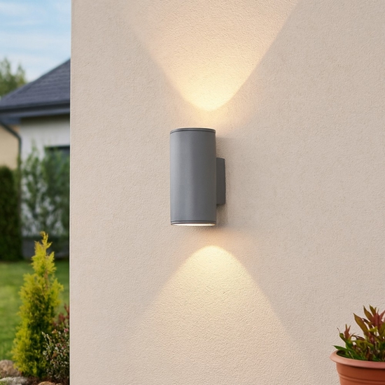 Ondaluce ap jubo applique da esterno grigio ip54 cilindro