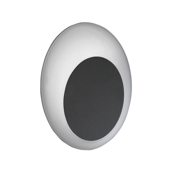 Ondaluce ap shell applique da esterno nera led