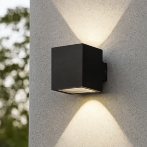 Ideal lux snif square applique cubo nero per esterno