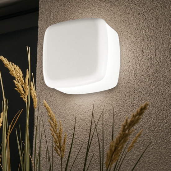Applique da esterno led 3000k bianca ip65 linea light miniwhite