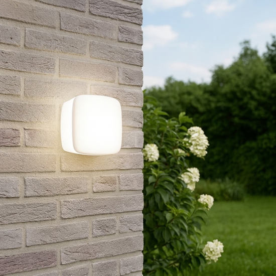 Applique da esterno led 3000k bianca ip65 linea light miniwhite