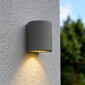 Applique per esterno balcone grigio top light aosta ip55