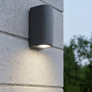 Top light aosta applique da esterno grigia ip55