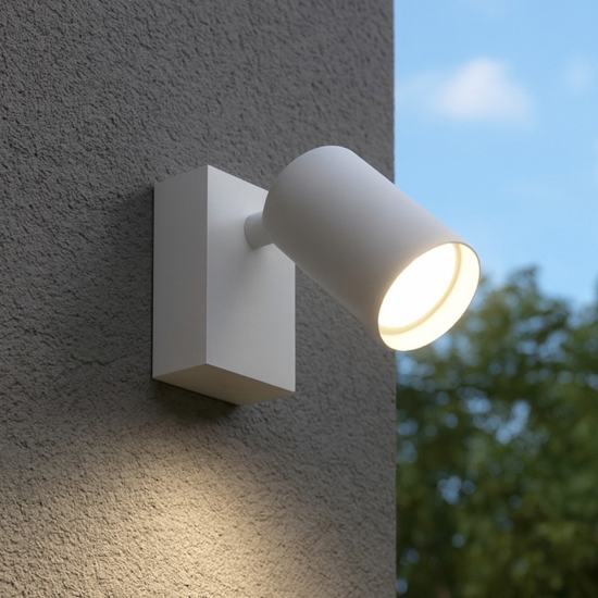 Applique da esterno orientabile ip65 bianca led cct gea luce Applique da esterno orientabile ip65 bianca led cct gea luce