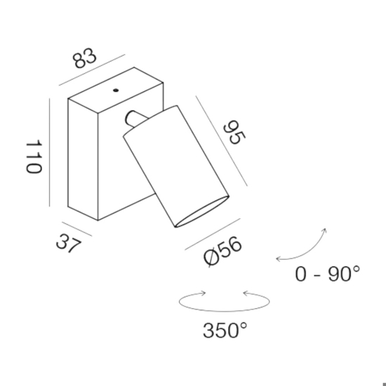 Gea luce applique per esterno orientabile ip65 antracite led cct Gea luce applique per esterno orientabile ip65 antracite led cct