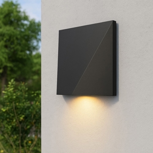 Maytoni beekman applique da esterno led 3000k ip54 nero moderno