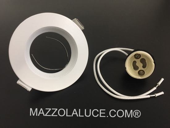 Faretto rotondo da incasso per cartongesso metallo bianco gu10 isyluce <disp dal 2024>