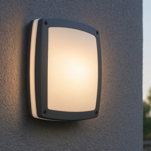 Cometa ap3 applique per esterno quadrato antracite ip54 30cm ideal lux