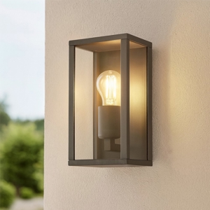 Applique per esterno rettangolare lanterna antracite