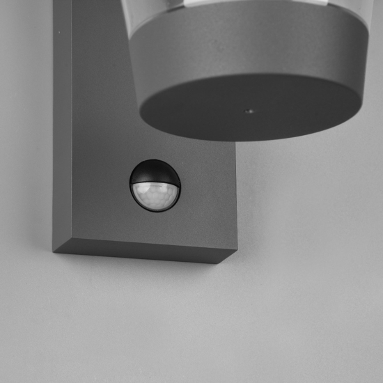 Applique da esterno con sensore crepuscolare di movimento antracite