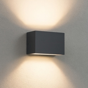 Applique da esterno moderna antracite led 9w 3000k ip65