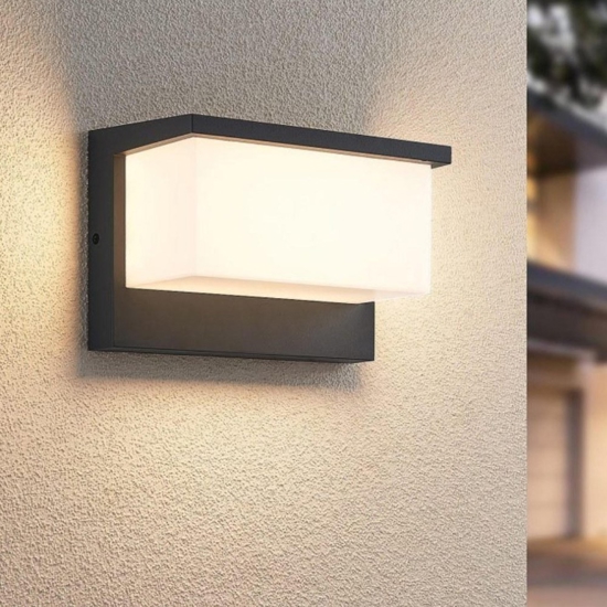 Applique da esterno led 3000k moderno grigio antracite Applique da esterno led 3000k moderno grigio antracite