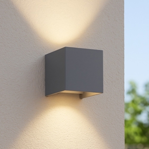 Ideal lux atom ap d10 applique per esterno balcone cubo antracite led 3000k ip54