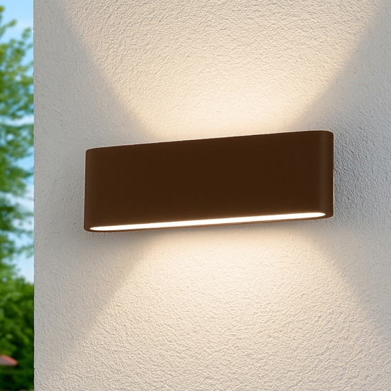 Isyluce applique da esterno moderna marrone corten 30w 4000k