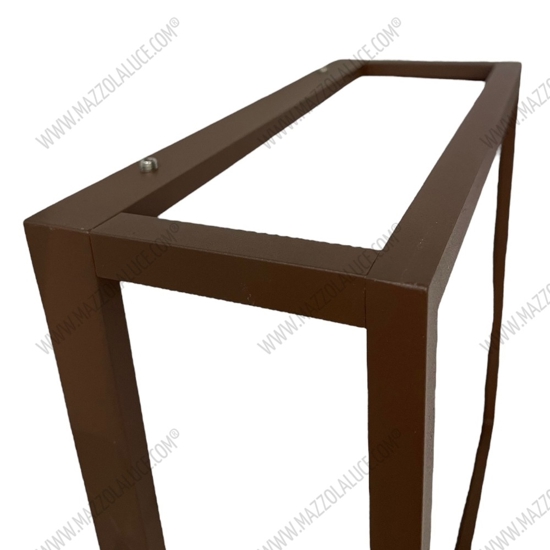 Applique corten marrone per esterno quadrato isyluce quad déco